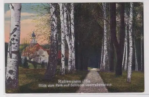 85729 Ak Rabenstein - Blick vom Park auf Schloss Oberrabenstein