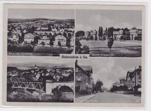 12959 Ak Rabenstein - Blick vom Schulturm Bezirks-Krankenhaus Chemnitzer Straße