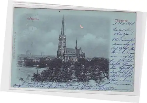 906204 Halt gegens Licht Ak Chemnitz Petrikirche 1900