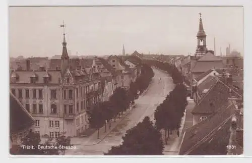 97223 Foto Ak Tilsit (Sowetsk) - Deutsche Strasse, Straßenansicht mit Geschäft