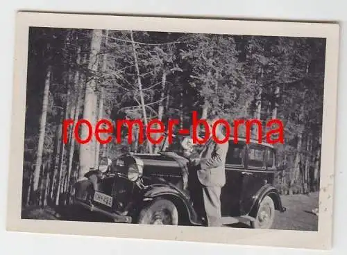 73200 Original Foto Hof alter PKW Oldtimer um 1935