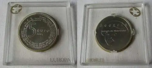 5 Euro Silber Münzen Niederlande 2004 Königin Beatrix EU-Erweiterung (131058)