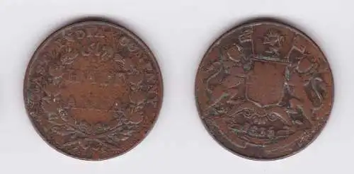 1/2 Anna Kupfer Münze East India Company 1835 (117119)