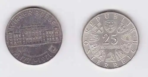 25 Schilling Silber Münze Österreich 1971 Wiener Börse 1771-1971 (141590)