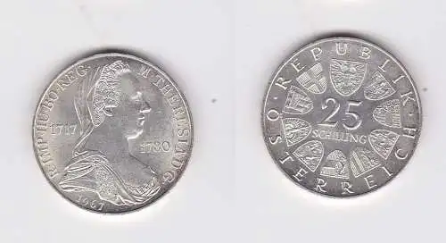 25 Schilling Silber Münze Österreich 1967 Maria Theresia 1717-1780 (148859)