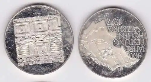 100 Schilling Silber Münze Österreich 1977 900 J. Festung Hohensalzburg (150448)