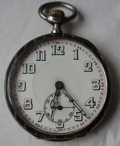 900er Silber Lépine Taschenuhr Huguenin Frères Fabrique Niel um 1920 (158347)