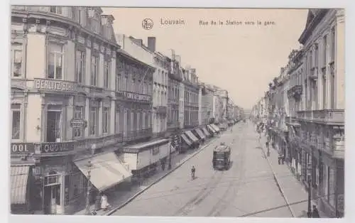 77715 AK Louvain (Löwen) - Rue de la Station vers la gare, Straßenansicht