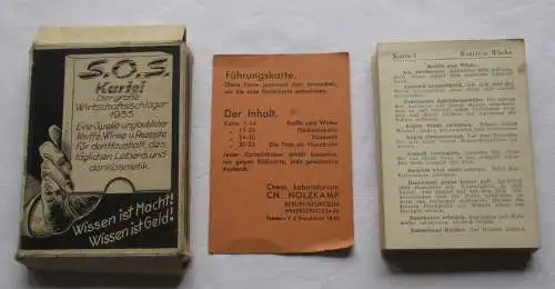 Alte S.O.S. Kartei Der große Wirtschaftsschlager 1933 Ch. Holzmann (135856)