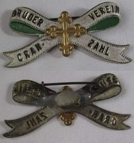 Abzeichen Bruderverein Cranzahl - Schleife mit goldenem Kreuz (162132)