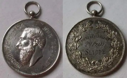 Belgien Medaille Leopold II Stieren Prijskamp 3de Prijs Slippe (115104)