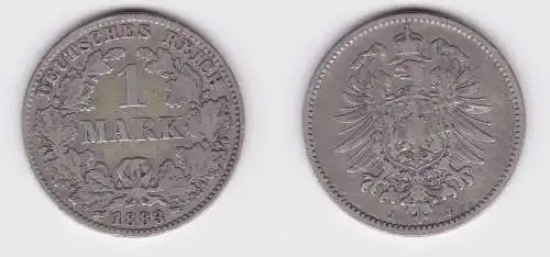 1 Mark Silber Münze Deutschland Kaiserreich 1883 J Jäger Nr.9 (152124)