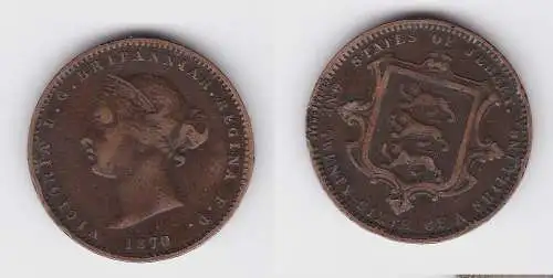 1/26 Schilling Kupfer Münze Großbritannien Jersey 1870 (134391)