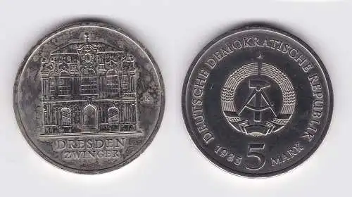 DDR Gedenk Münze 5 Mark Dresden Zwinger 1985 (122849)