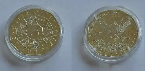 5 Euro Silber Münze Österreich 2004 EU Erweiterung (132092)