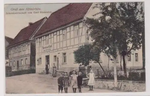 99440 Ak Gruß aus Altmörbitz Schankwirtschaft von Emil Weinreich 1914