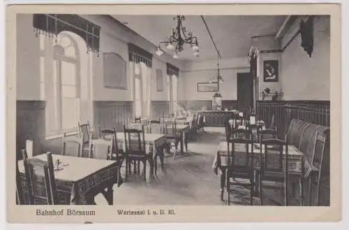 99175 Feldpost Ak Bahnhof Börssum Wartesaal 1. & II. Klasse 1915