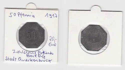 50 Pfennig Marke Kriegsgeld Stadt Quarkenbrück Artländer Bank 1917 (132661)