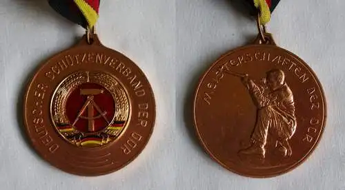 Seltene DDR Medaille Deutscher Schützenverband der DDR Bronze (129432)