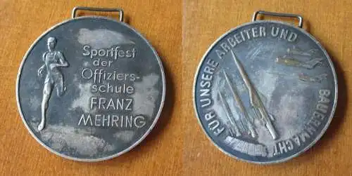 Seltene DDR Medaille Sportfest der Offiziersschule Franz Mehring (142320)