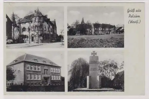 99889 Mehrbild Ak Gruß aus Polsum in Westfalen Ortsansichten 1942