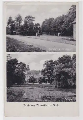 69020 Mehrbild Ak Gruß aus Zitzewitz Kreis Stolp Gasthof usw. 1940