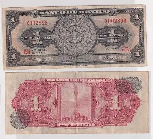 1 Peso Banknote Mexiko 10.V.1967 (166306)