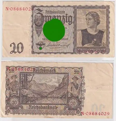 20 Mark Banknoten Deutsches Reich 16.6.1939 Ro.Nr.178 Tiroler Schein (129269)