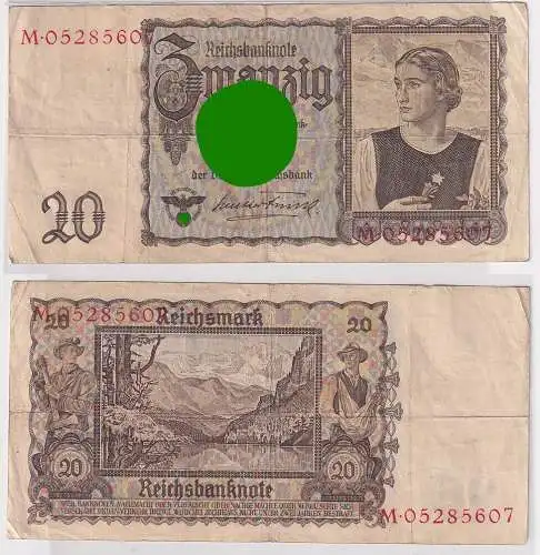 20 Mark Banknoten Deutsches Reich 16.6.1939 Ro.Nr.178 Tiroler Schein (123350)