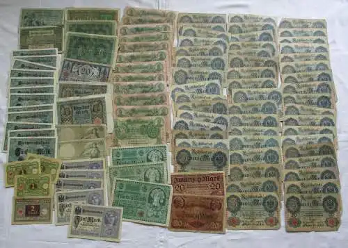 Sammlung mit 100 Banknoten Deutschland Deutsches Reich (168372)