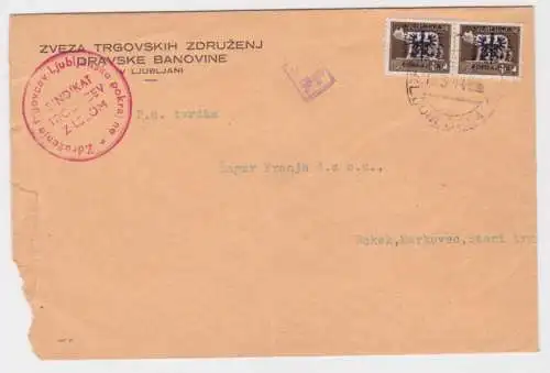 96498 seltener Brief Besetzung Ljubljanas Staatssicherheitsdienst 1944