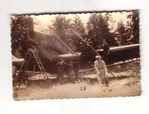 54922 Original Foto Flugzeug Wartung Ponjatowka bei Smolensk 1943