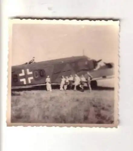 41625 Original Foto Flugzeug mit Kennung auf Flughafen in Russland um 1942