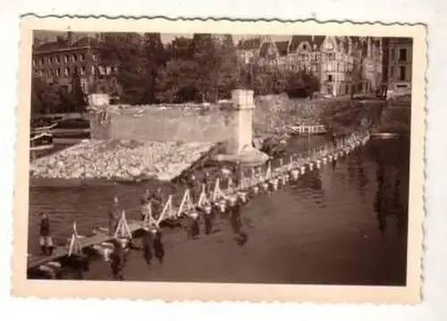 41754 Foto Charleville Soldaten Notbrücke 2. Weltkrieg