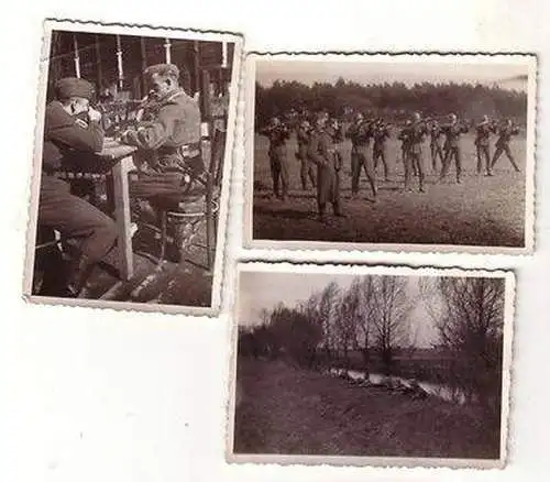 54615/3 Original Fotos Deutsche Soldaten Schießübungen 2. Weltkrieg um 1940