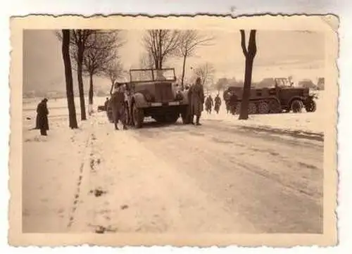 55288 Original Foto Halbketten Fahrzeug Winter 2. Weltkrieg um 1942