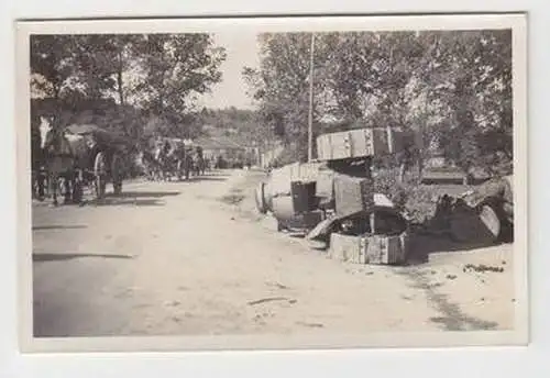 19609 Foto zerschossener Panzer Tank Frankreich WK II