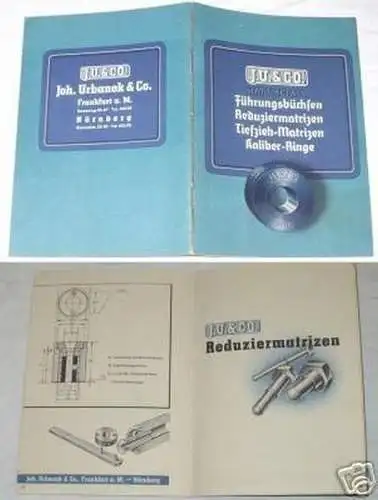 Katalog Urbanek Hartmetall-Büchsen u. Matrizen um1930