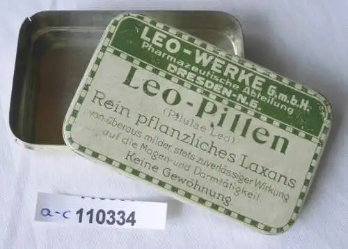 alte Blech Dose Leo-Pillen Leo Werke GmbH Dresden um 1930 (110334)