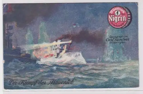 88097 Reklame AK Der Kampf der 'Frauenlob', Dr. Gentner's Schuh Putz Nigrin 1919