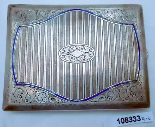 Altes Zigaretten Etui aus 835er Silber mit Gravur Monogramm KR um 1924