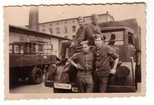 02931 Original Foto Militär LKW Fahrschule 2. Weltkrieg