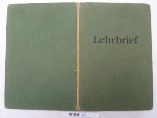 Lehrbrief Tischler-Zwangs-Innung Leipzig 1928