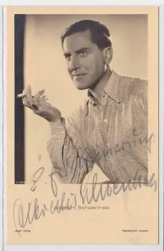 83252 Autograph Karte Deutscher Schauspieler Albrecht Schönhals um 1939