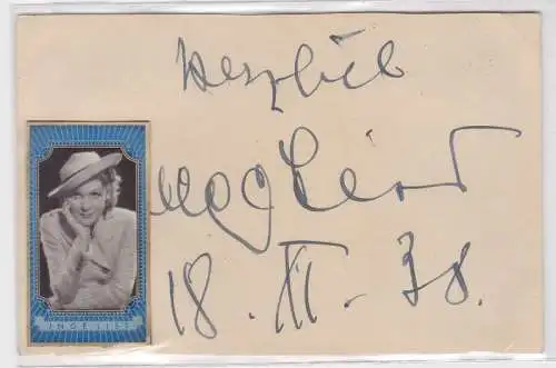 82918 Autograph Karte Deutsche Schauspielerin Inge List 1938