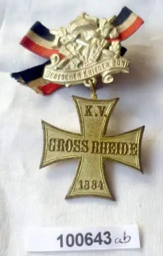 Seltenes Kreuz Kriegerverein Gross Rheide 1884