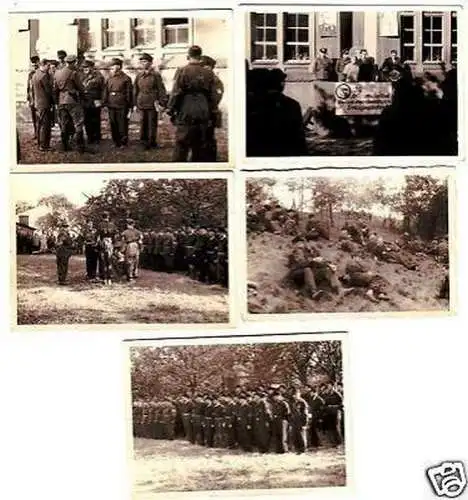 5 alte Fotos DDR Kampfgruppe Leisnig/ Döbeln? um 1970