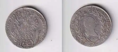 20 Kreuzer Silber Münze RDR Habsburg Österreich Josef II. 1782 A (140254)