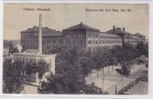 90441 Feldpost Ak Cüstrin Neustadt Kaserne des Inf. Regt Nr.48, 1916