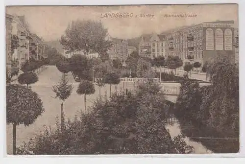 88549 Feldpost Ak Landsberg a.W. Gorzów Wielkopolski Bismarckstrasse 1915